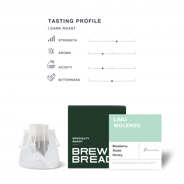 ETHIOPIA LIMU WOLENSO (Drip Bag - Dark Roast 10 bags)